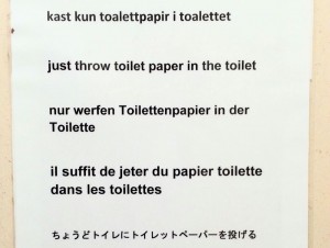 Bitte Toilettenpapier werfen